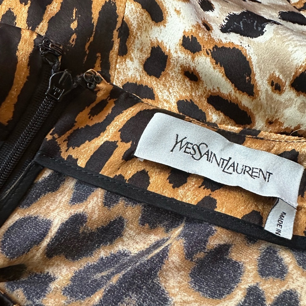 Yves Saint Laurent Leopard Print Dress size 10 - Picture 4 of 10